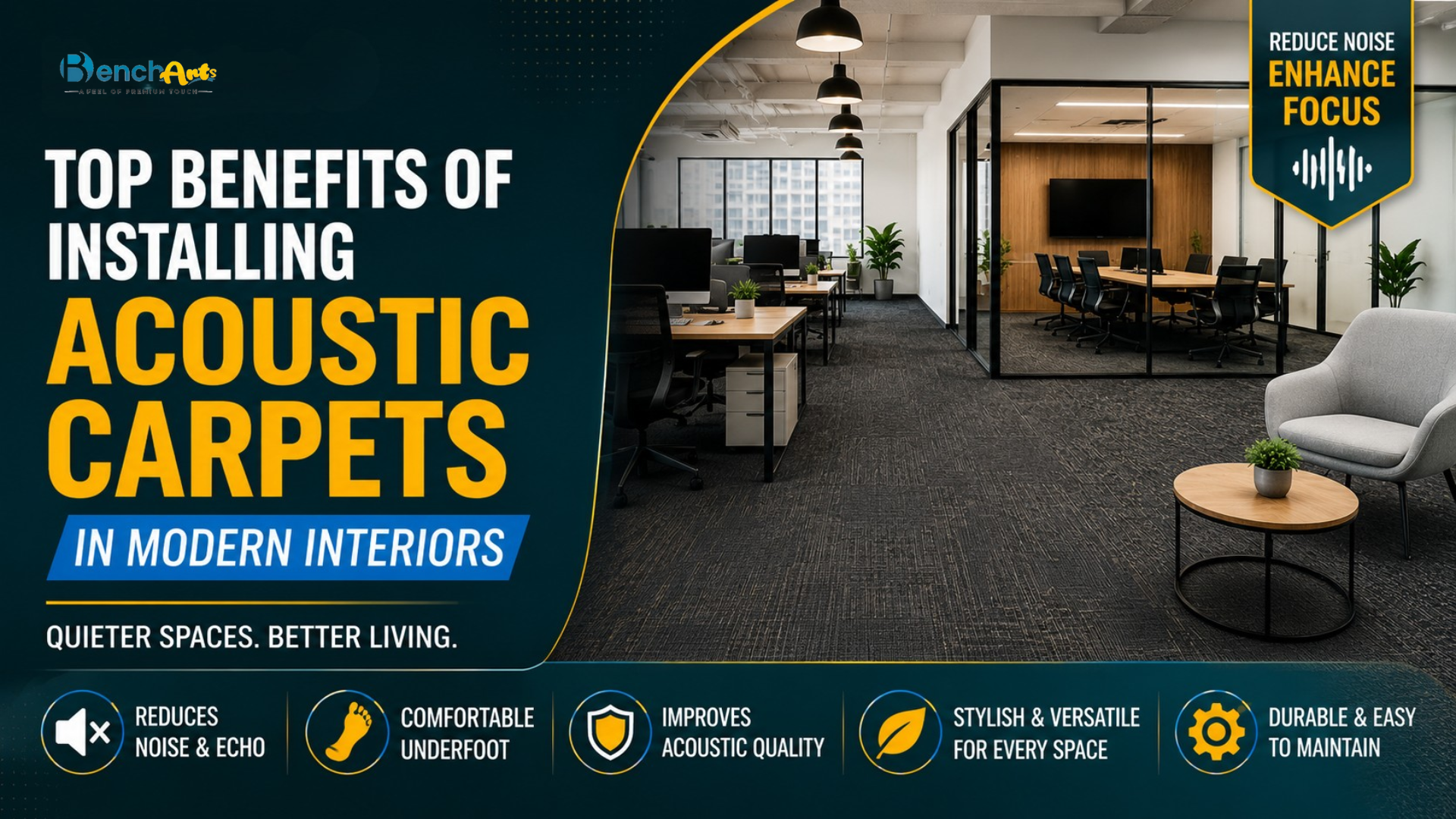 Top Benefits of Installing Acoustic Carpets in Modern Interiors