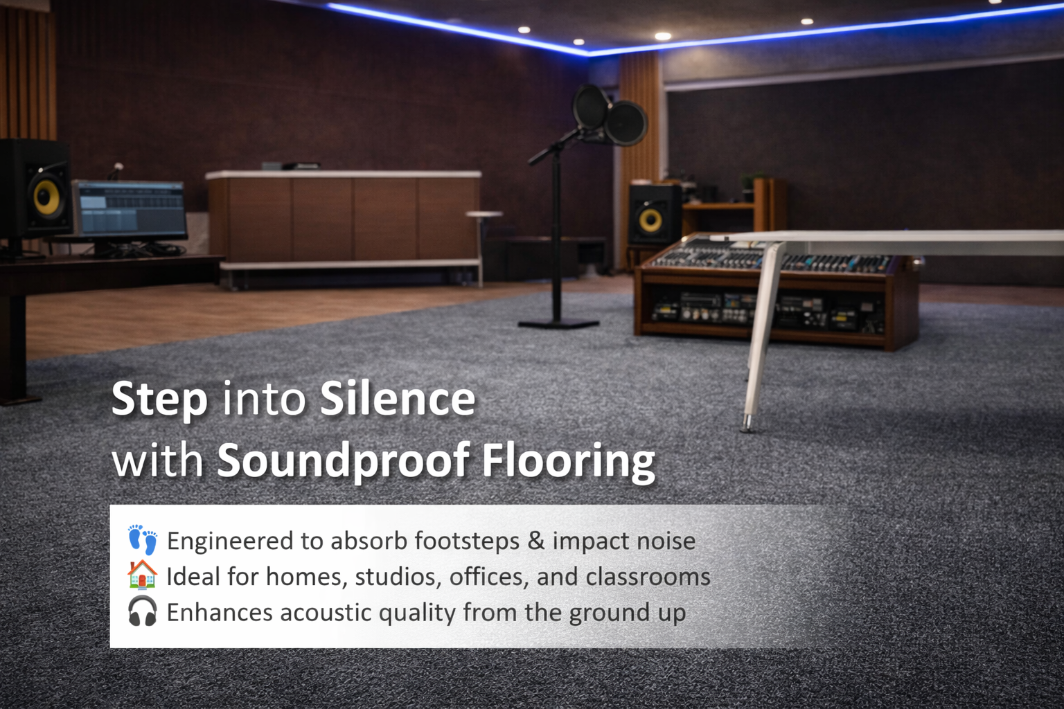 Best Soundproof Flooring for Noise Reduction | BenchArts Acoustic Flooring Solution