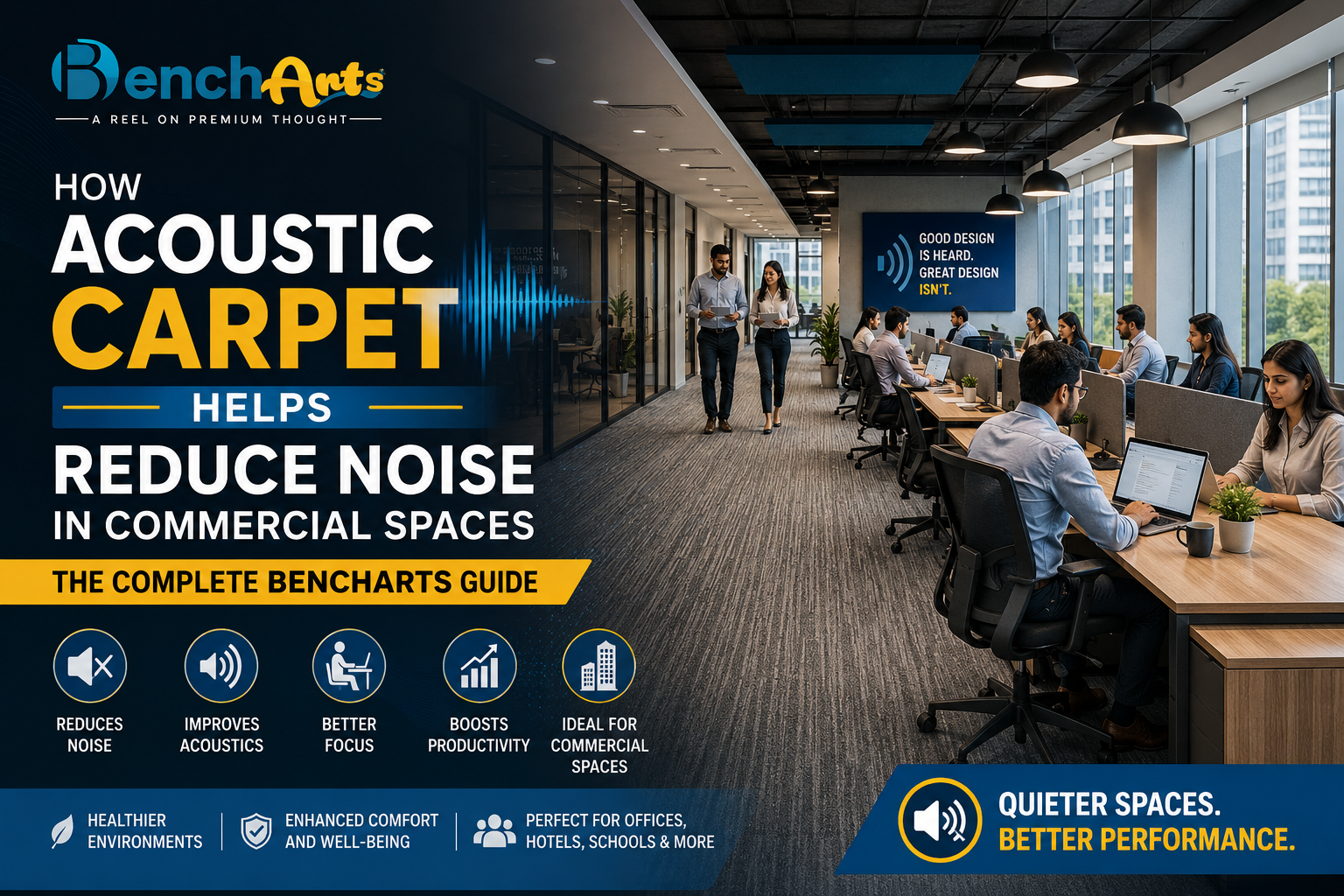 How Acoustic Carpet Helps Reduce Noise in Commercial Spaces: The Complete BenchArts Guide