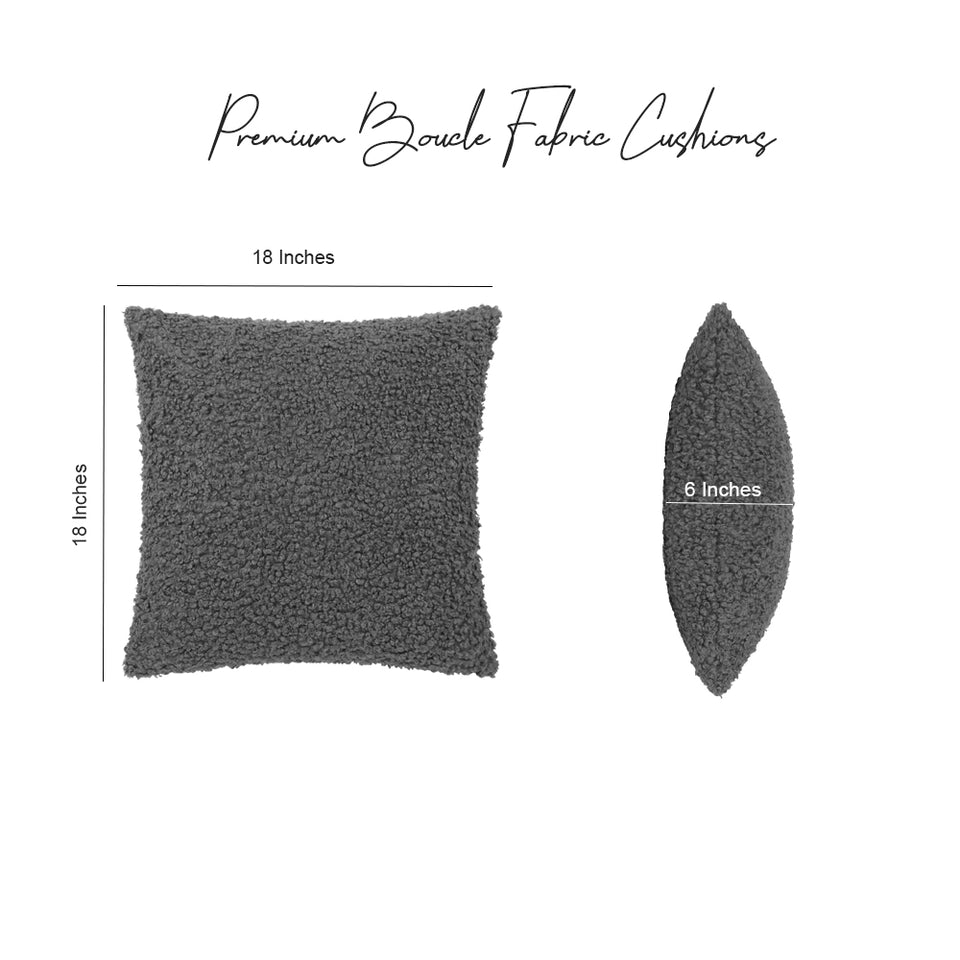 Boucle Premium Fabric Cushions (Set of 2) by Finch Fox